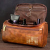 A Great, Great Dad - US Patriotic Pride Engraved Leather Toiletry Bag