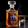 Brewed For Champions - US Patriotic Pride Glass Whiskey Bottle