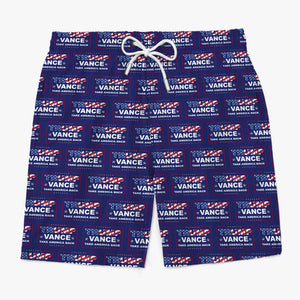 Patriotic Aloha - US Patriotic Pride Tropical Hawaiian Aloha Men Beach Shorts
