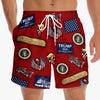 Freedom Spirit Aloha - US Patriotic Pride Tropical Hawaiian Aloha Men Beach Shorts