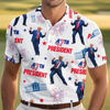Winners Don’t Miss Putts Or Elections - US Patriotic Pride All Over Print Polo Shirt