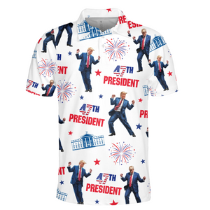 Winners Don’t Miss Putts Or Elections - US Patriotic Pride All Over Print Polo Shirt