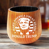 For The Patriot Who Drinks With Purpose - US Patriotic Pride Wooden Whiskey Glass