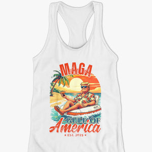 America’s Beach Boss - US Patriotic Pride Racer Back Tank Top, T-Shirt