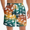 Good Vibes And Patriotic Tides - US Patriotic Pride Tropical Hawaiian Aloha Men Beach Shorts