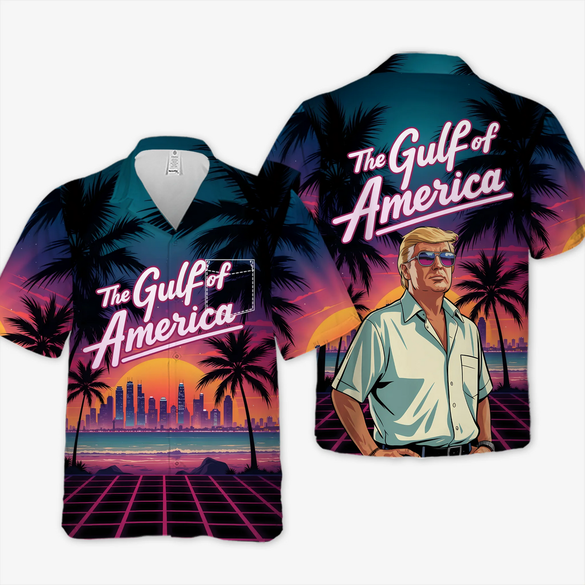 Sun’s Out, Sanctions On - US Patriotic Pride Unisex Tropical Hawaiian Aloha Shirt - Summer Vacation Gift For Conservative Supporters