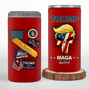 The Comeback Is Constitutionally Approved - US Patriotic Pride 4 In 1 Can Cooler Tumbler