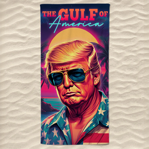 Welcome To The Gulf - US Patriotic Pride Beach Towel