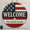 In This House, We Stand For The Flag - US Patriotic Pride Home Decor Wood Sign - 4th Of July, Gift For Conservative Supporters