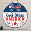 God Bless America - US Patriotic Pride Home Decor Wood Sign - 4th Of July, Gift For Conservative Supporters