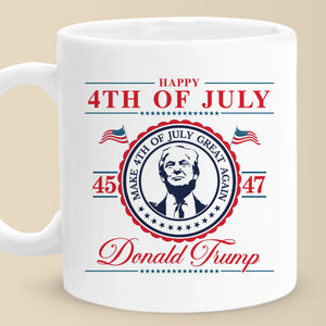 Happy 4th Of July - US Patriotic Pride Mug - 4th Of July, Gift For Conservative Supporters