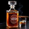 45 47 Republican State Glass Whiskey Decanter, Whiskey Bottle - US Patriotic Pride Gifts For Conservative Supporters, Wine, Bourbon, Whiskey Lovers - Fire Up The Freedom
