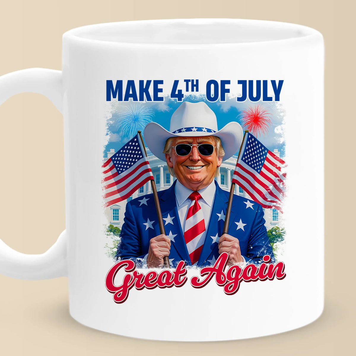 Republican State Mug - US Patriotic Pride 4th Of July, Gifts For Conservative Supporters - Built Different Since 1776