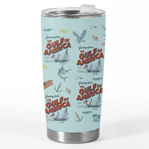 Gulf Of America Republican State 20oz Tumbler - US Patriotic Pride Gifts For Conservative Supporters - It's Time To Chill Out