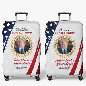 Republican State Luggage Cover - US Patriotic Pride Summer Vacation Gifts For Conservative Supporters, Travel Lovers - Keep America Moving Forward