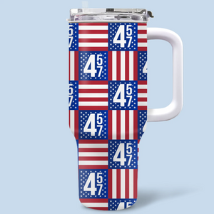 45 47 Republican State 40 Oz Stainless Steel Tumbler With Handle - US Patriotic Pride Gifts For Conservative Supporters - Patriot Power 45‑47