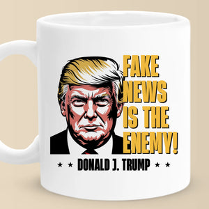 Republican State Mug - US Patriotic Pride Gifts For Conservative Supporters - Fake News Is The Enemy