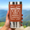 Republican State Printed Leather Tumbler - US Patriotic Pride Gifts For Conservative Supporters - 100 Proof Freedom, No Chaser