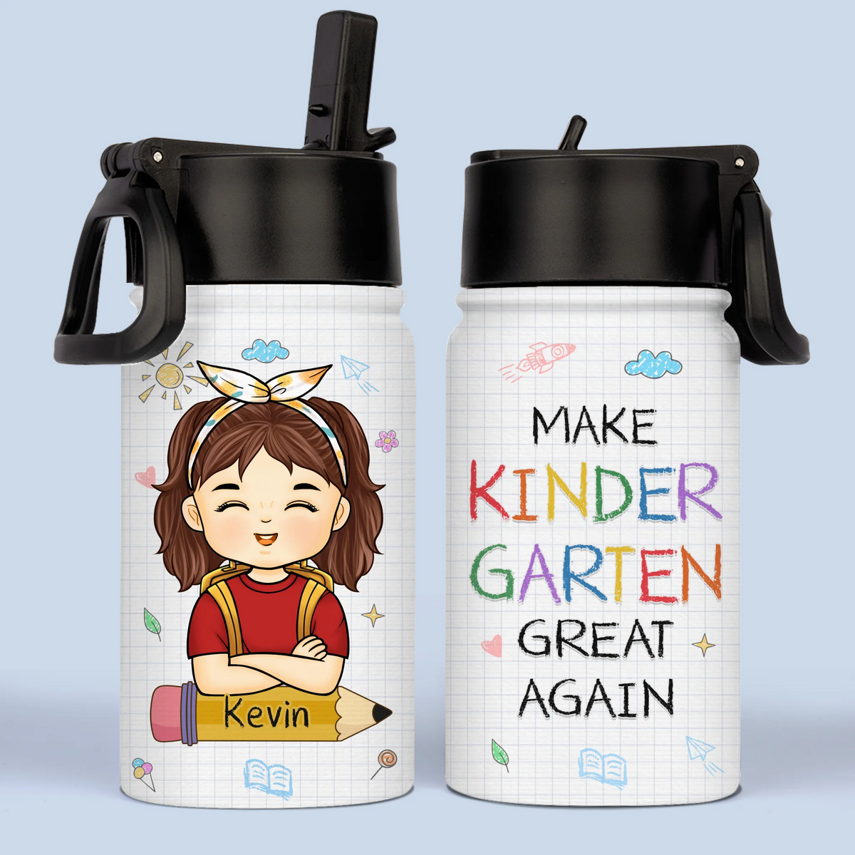 Republican State Kid Water Bottle - US Patriotic Pride, Back To School Gifts For Kids - Make Kindergarten Great Again
