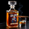 Republican State Glass Whiskey Decanter, Whiskey Bottle - US Patriotic Pride Gifts For Conservative Supporters, Wine, Bourbon, Whiskey Lovers - Glass Of Deportation
