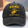 Republican State Vintage Washed Denim Baseball Cap US - US Patriotic Pride Gifts For Conservative Supporters - Marines Don’t Retreat