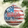 Republican State Acrylic Ornament - US Patriotic Pride, Christmas Gifts For Conservative Supporters - Red, White, And Jolly
