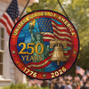 Republican State Stained Glass Window Hanging Suncatcher - US Patriotic Pride Gifts For Conservative Supporters - Centuries Strong, Still Standing