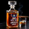 45 47 Republican State Glass Whiskey Decanter, Whiskey Bottle - US Patriotic Pride Gifts For Conservative Supporters, Wine, Bourbon, Whiskey Lovers - Toast To The Red, White And Blue