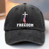 Republican State Vintage Washed Denim Baseball Cap - US Patriotic Pride Gifts For Conservative Supporters, CK Legacy Edition - Freedom In Faith