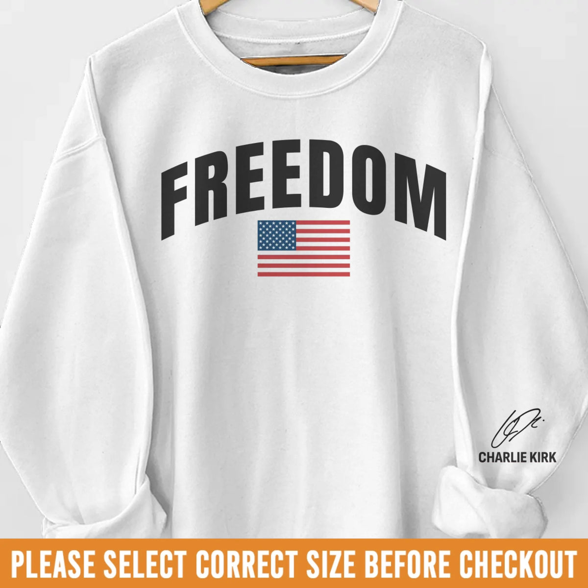 Republican State Unisex Sweatshirt, Hoodie With Design On Sleeve - US Patriotic Pride Gifts For Conservative Supporters, CK Legacy Edition - Freedom Forever