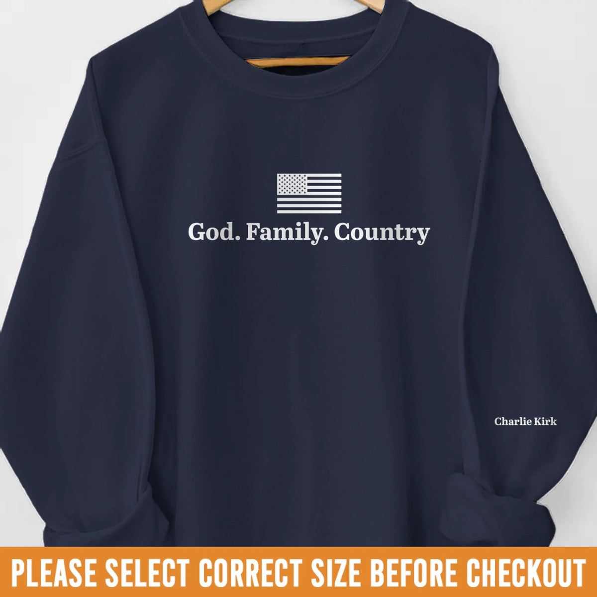Republican State Unisex Sweatshirt, Hoodie With Design On Sleeve - US Patriotic Pride Gifts For Conservative Supporters - God, Family & Country