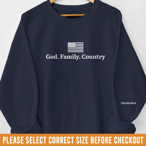 Republican State Unisex Sweatshirt, Hoodie With Design On Sleeve - US Patriotic Pride Gifts For Conservative Supporters - God, Family & Country