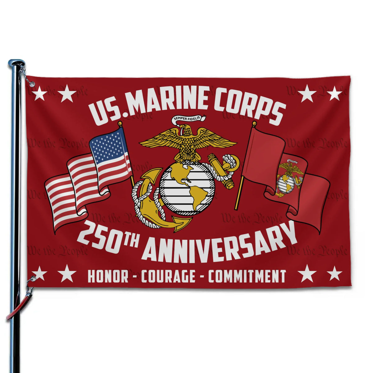 Republican State Flag - US Patriotic Pride Gifts For Veterans, Military Families, Proud Americans, USMC 250th Anniversary - Semper Fidelis