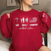 Republican State Unisex Sweatshirt, Hoodie With Design On Sleeve - US Patriotic Pride Gifts For Conservative Supporters, CK Legacy Edition - God Above, Family Within, Country Always