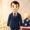 Republican State Crochet Doll - US Patriotic Pride Christmas Gifts For Conservative Supporters, CK Legacy Edition - Courage To Fight