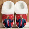 45 47 Republican State Fluffy Slippers With Fur Lining - Personalized US Patriotic Pride, Christmas Gifts For Conservative Supporters - Sleep Warm, Stay Proud