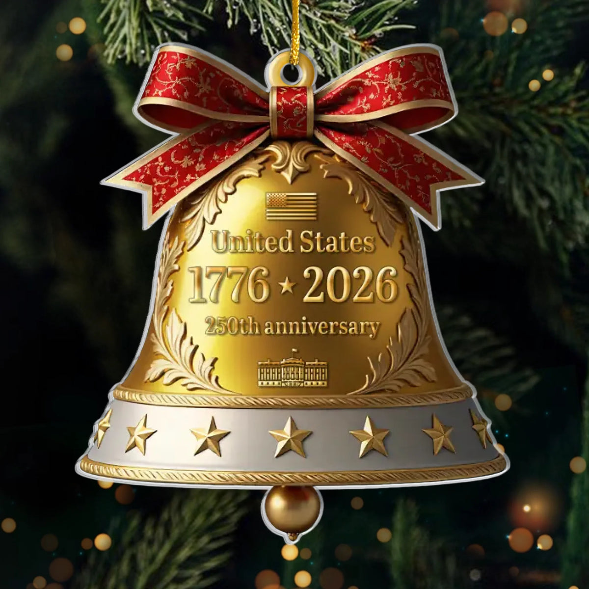 America 250 - Republican State Acrylic Ornament - US Patriotic Pride, Christmas Gifts For Conservative Supporters - 250th Anniversary