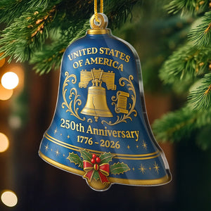 Republican State Acrylic Ornament - US Patriotic Pride, Christmas Gifts For Conservative Supporters - Liberty Rings This Season