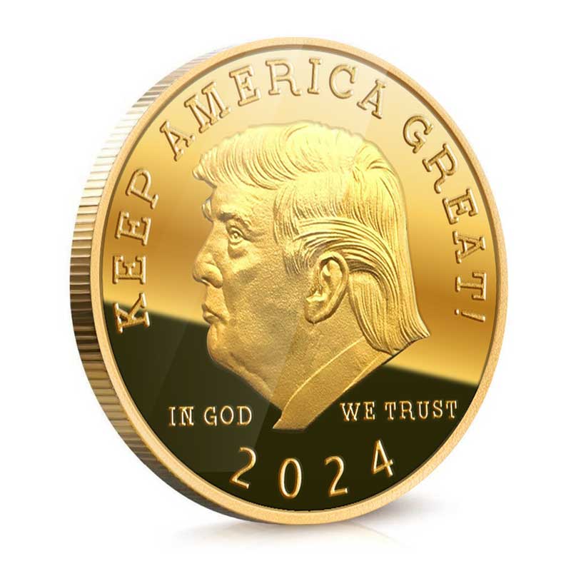 Keep America Great, In God We Trust - US Elections Coin, Trump Gold Coin