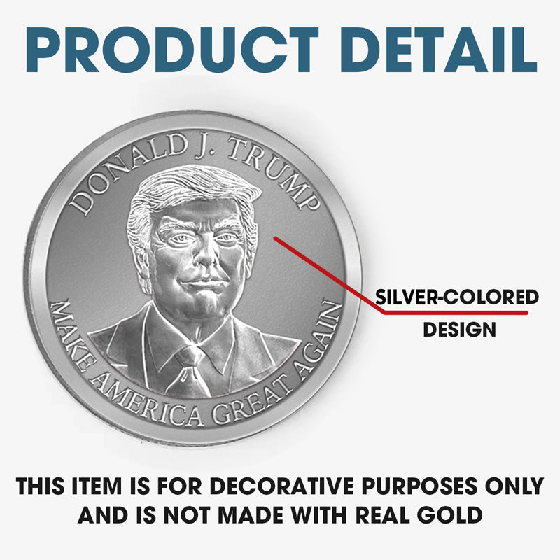 The Legend Is Back In 2024 - US Elections Silver-Colored Coin