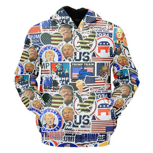 Trump Train 2024 - All-Over Printed Hoodie