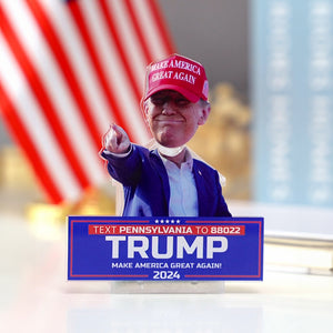 Donald Trump Will Take America Back 2024 - US Election Trump Funny Shaking Head Standee