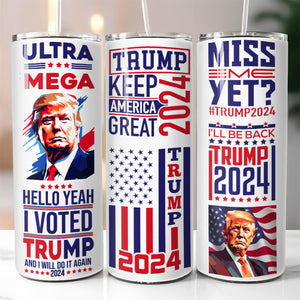 Hello Yeah, I Voted Freedom - 20oz Skinny Tumbler