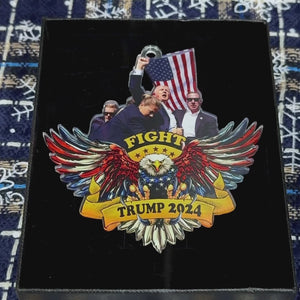 Fight 2024 - US Elections Acrylic Custom Shaped Ornament - Christmas Gift And Decor For Conservative Supporters