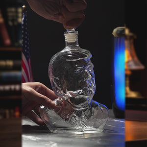 45 47 Republican State Whiskey Decanter - US Patriotic Pride Gifts For Conservative Supporters, Wine, Bourbon, Whiskey Lovers - In Him We Trust