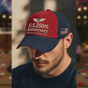 Republican State Embroidered Retro Washed Cap - US Patriotic Pride Gifts For Conservative Supporters - Independence, Freedom, Liberty
