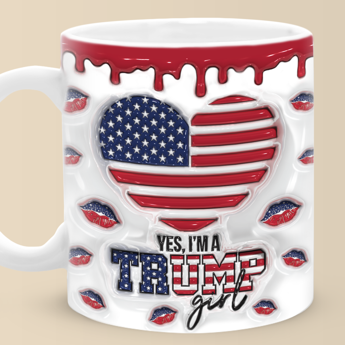 I'm A Right-Wing Woman 3D Inflated Effect Printed Mug - Gift For Best Friends, BFF, Sisters